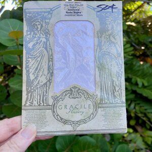 NOS Gracile Hosiery BLANC White Diamond Mesh Textured Knee Highs USA One Size